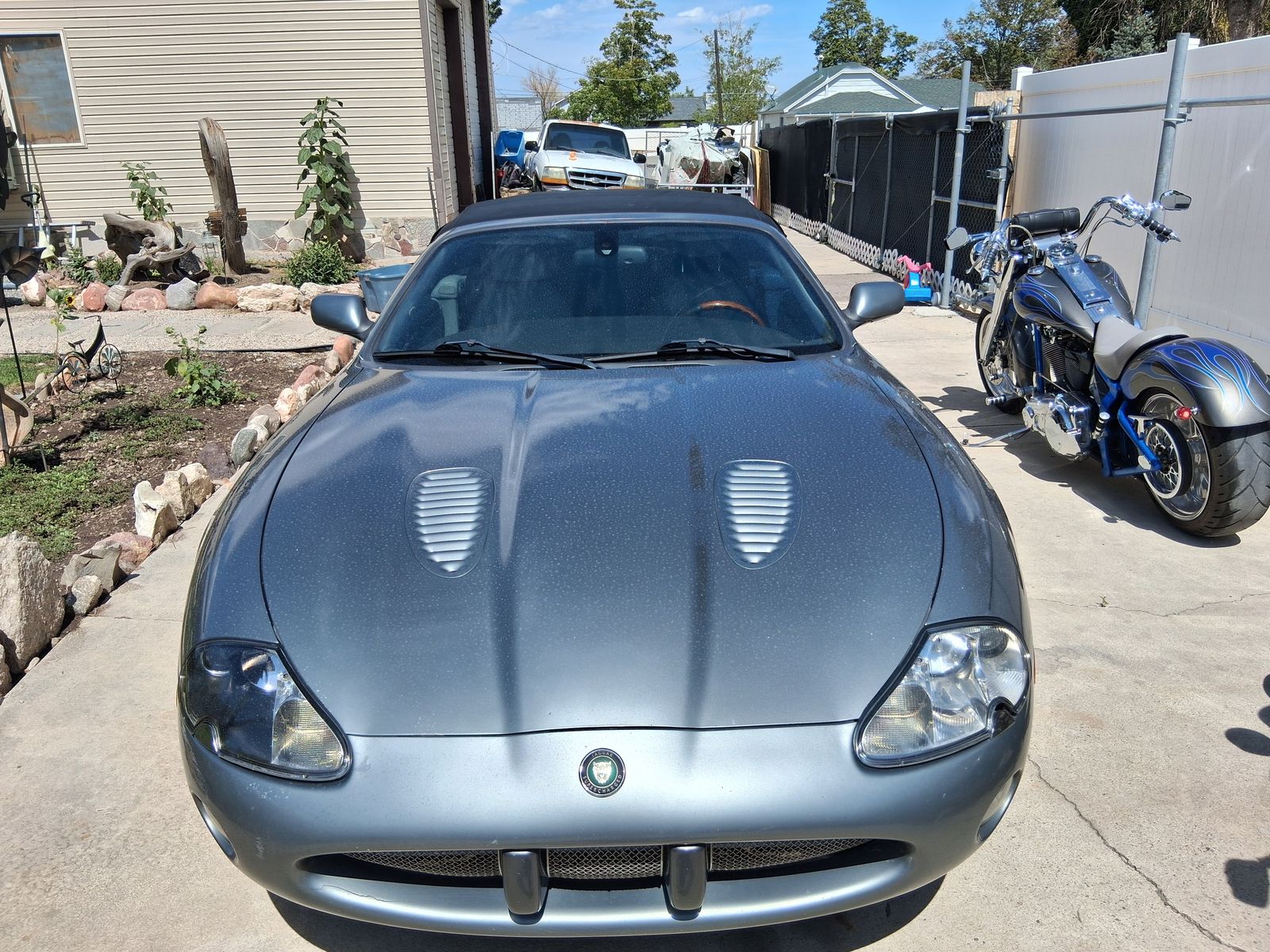 Grey Jaguar Convertible Sports Car