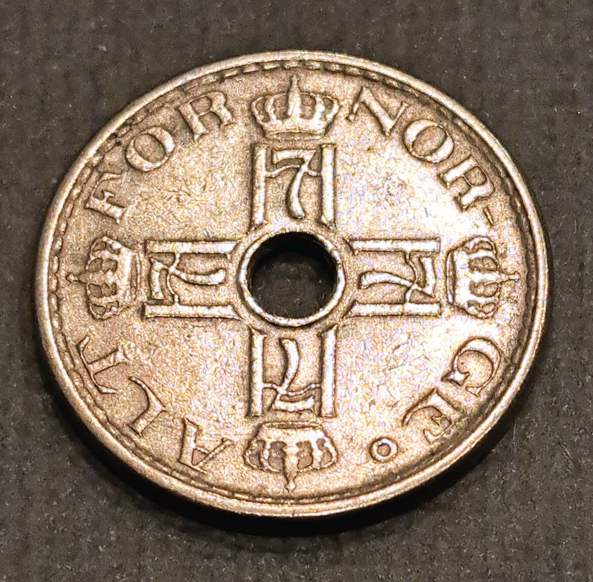1948 Norway 50 Ore Coin