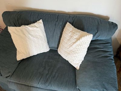 Couch color blue with green