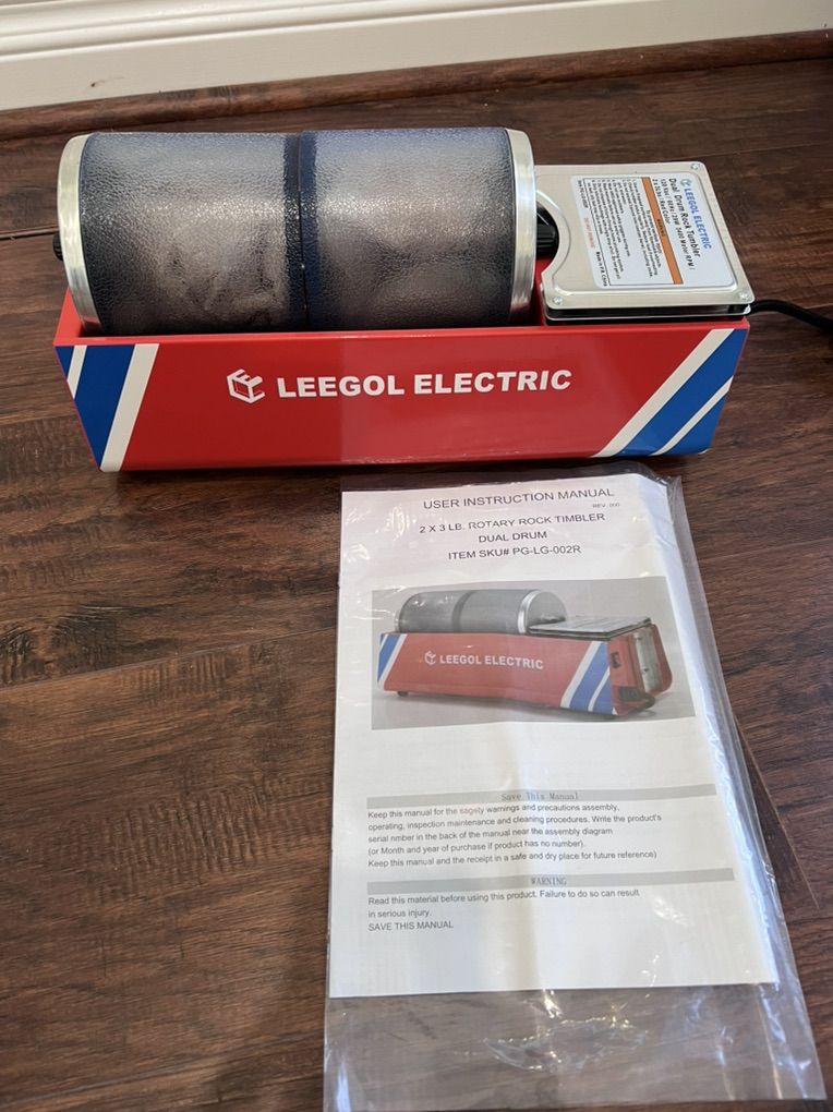 Electric Dual Drum Rock Tumbler