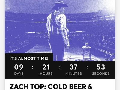 3 front row Zach Top Cold Beer & Country Music Tour Tickets - July 9, 2026 - Utah First Credit Union Amphitheatre