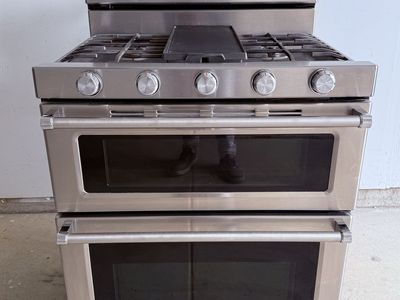 Kitchenaid Double Oven, Dual Fuel, 5 Burner Range