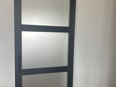 2 New Modern Barn Doors With glass 96x42