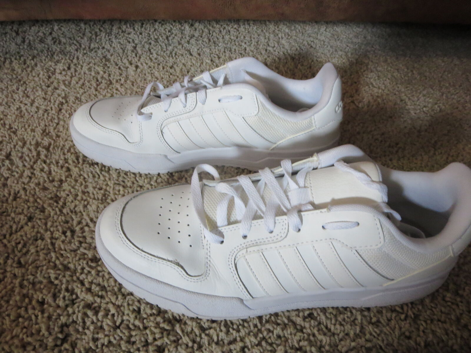 Adidas ~ Entrap Low Athletic Sneakers Triple White EH1865 Men’s Sz 11