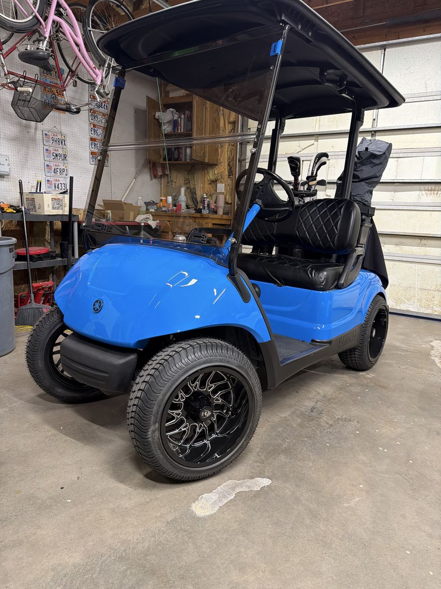 Yamaha golf cart upgraded