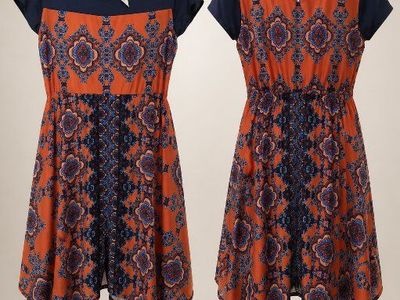 NY Collection Women's Printed A-Line Handkerchief-