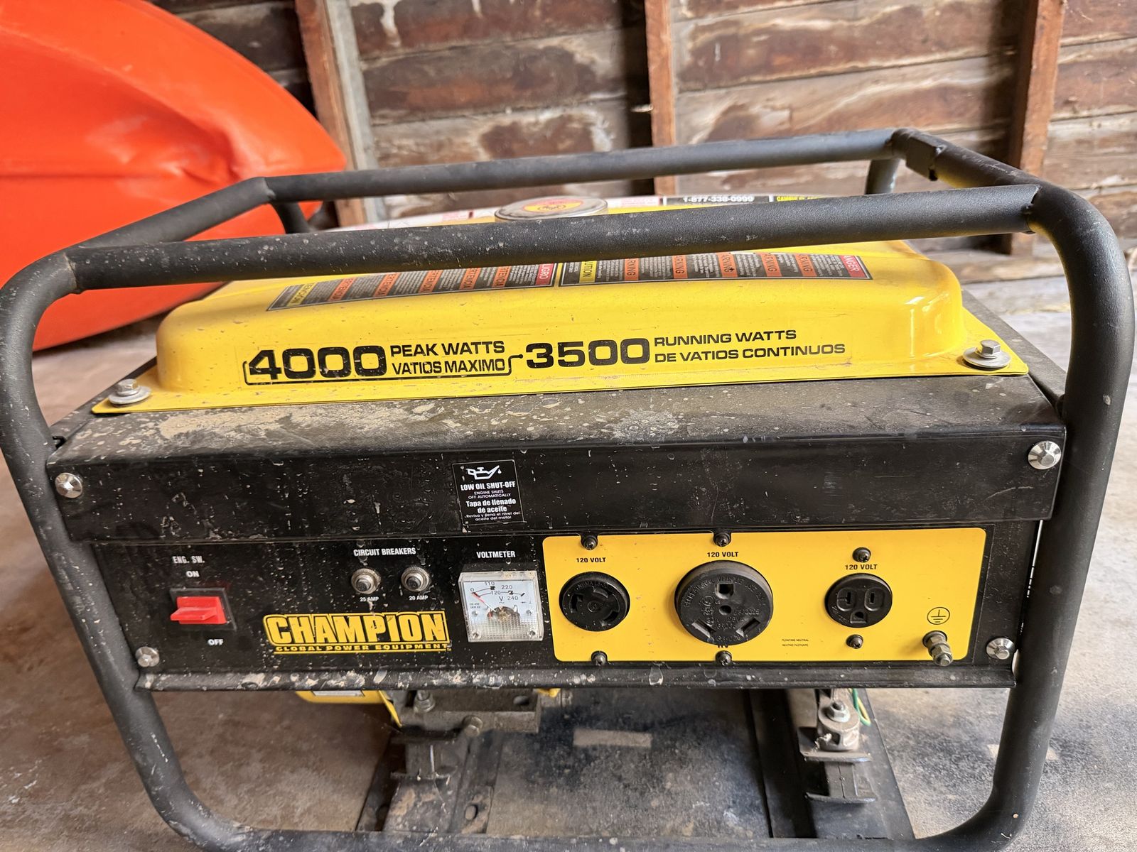 Champion 4000 Peak / 3500 Running Watts Portable Gas Generator