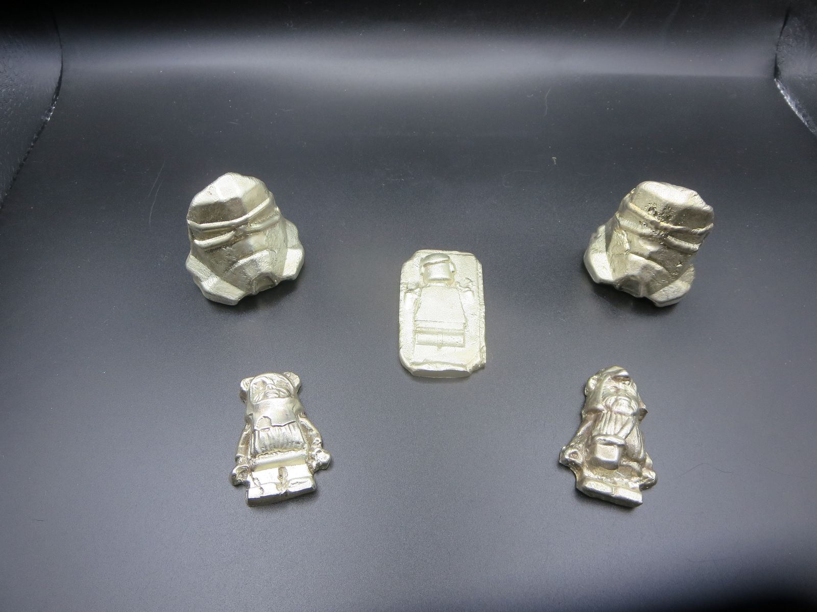 Star Wars Themed Silver Art Ingots - Lego Minifigure, Darth Vader, Stormtrooper - Collectible Set