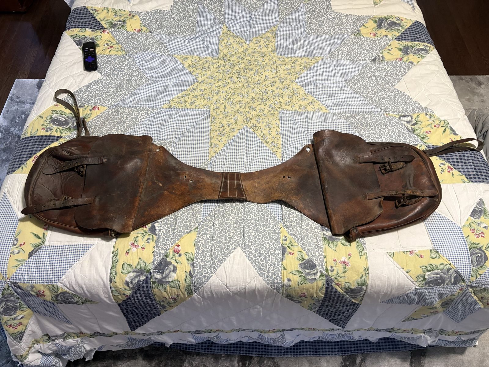 Leather saddle bags