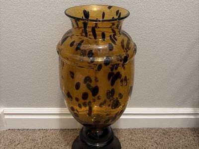 Georgous Like NewBubble Glass Tortoise Shell Vase