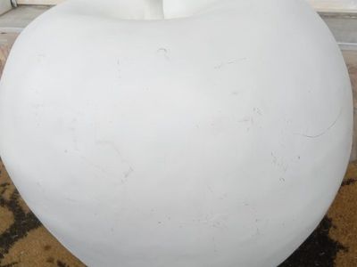 Giant 15" Matte White Apple Sculpture – Modern Statement Decor / Staging Prop
