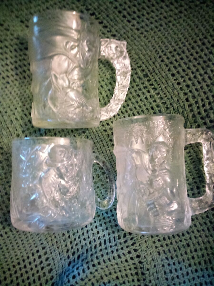 1995 BATMAN FOREVER McDONALDS Glass Mugs