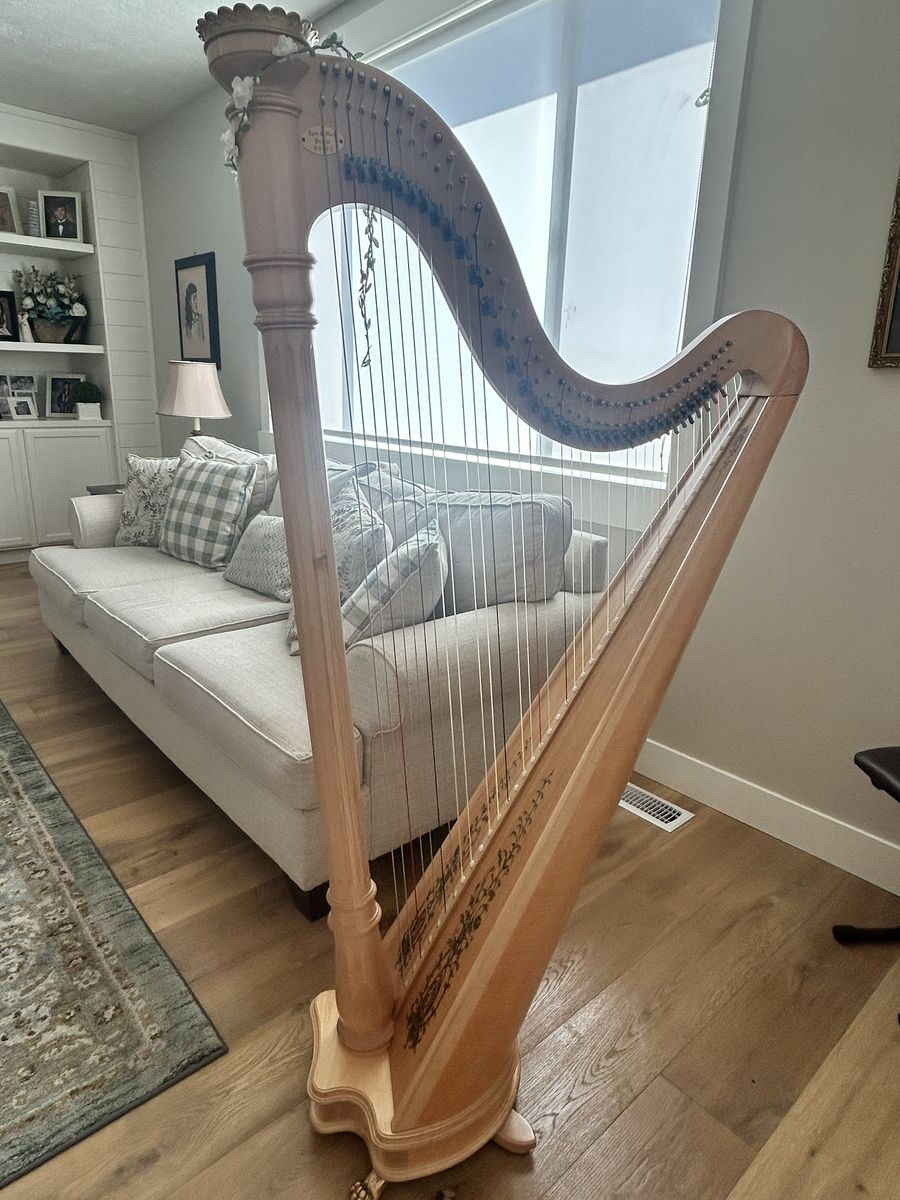 Lyon & Healy Lever Harp - Natural Wood Finish