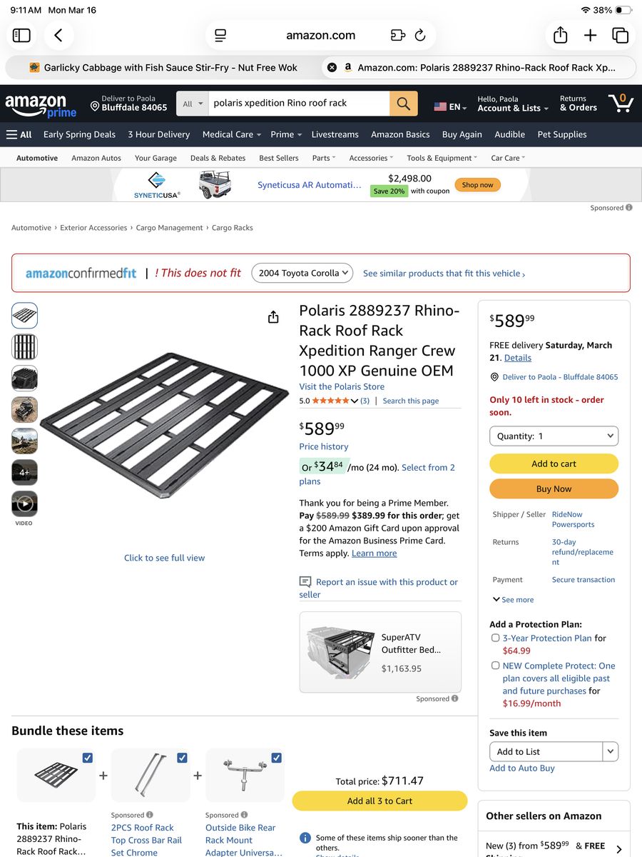 Xpedition / Ranger Rino Roof Rack