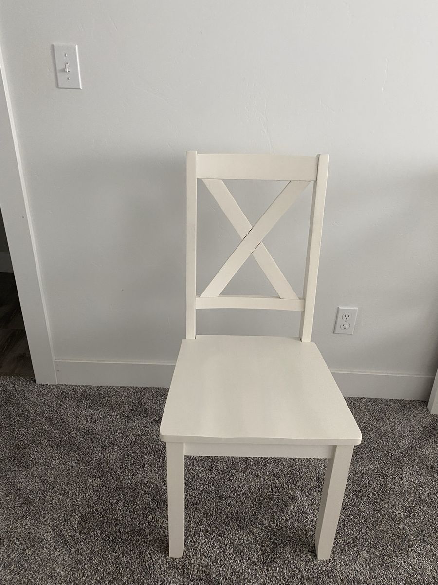 6 White Dining Chairs