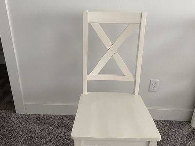 6 White Dining Chairs