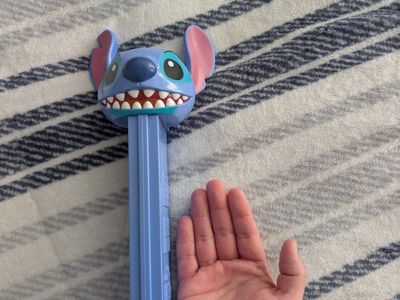 Giant Disney Lilo & Stitch PEZ Dispenser - Blue, Large Collectible Candy Dispenser
