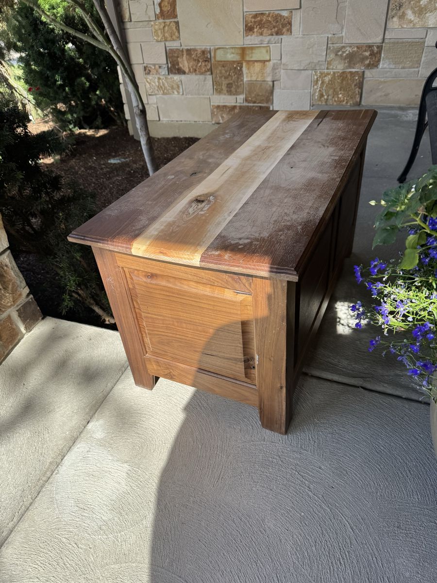 Wooden Storage Chest - Sturdy and Versatile - Great for Blankets, Toys, or Entryway