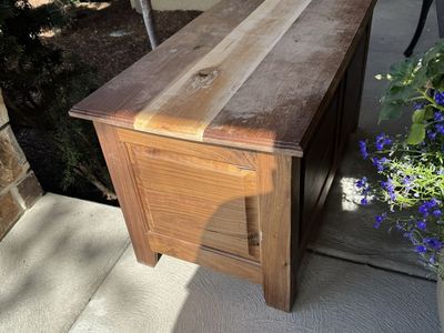 Wooden Storage Chest - Sturdy and Versatile - Great for Blankets, Toys, or Entryway