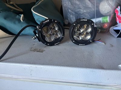 Type S LM53609 Off-Road LED Pod Lights 3" Round Pair with Wiring Harness