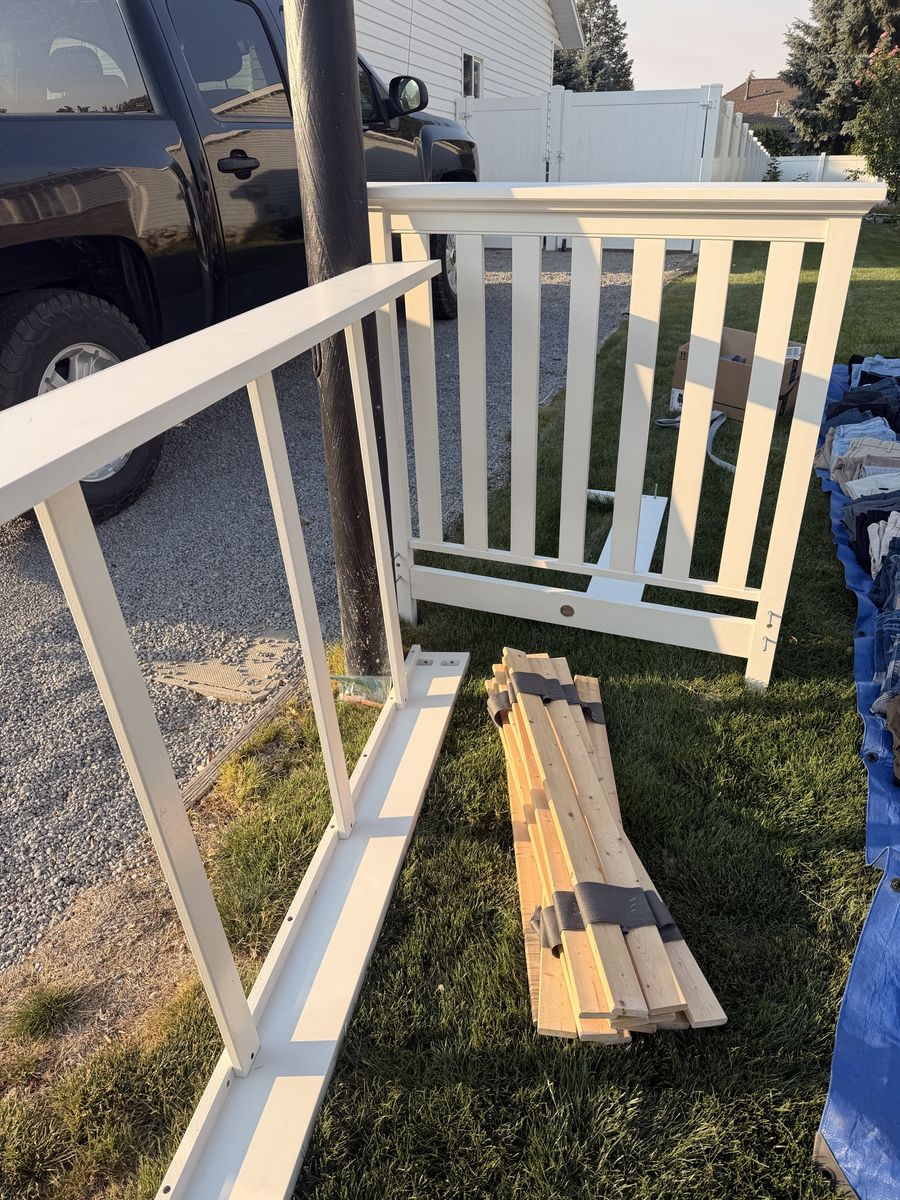 Ethan Allen Collection white twin bed frame
