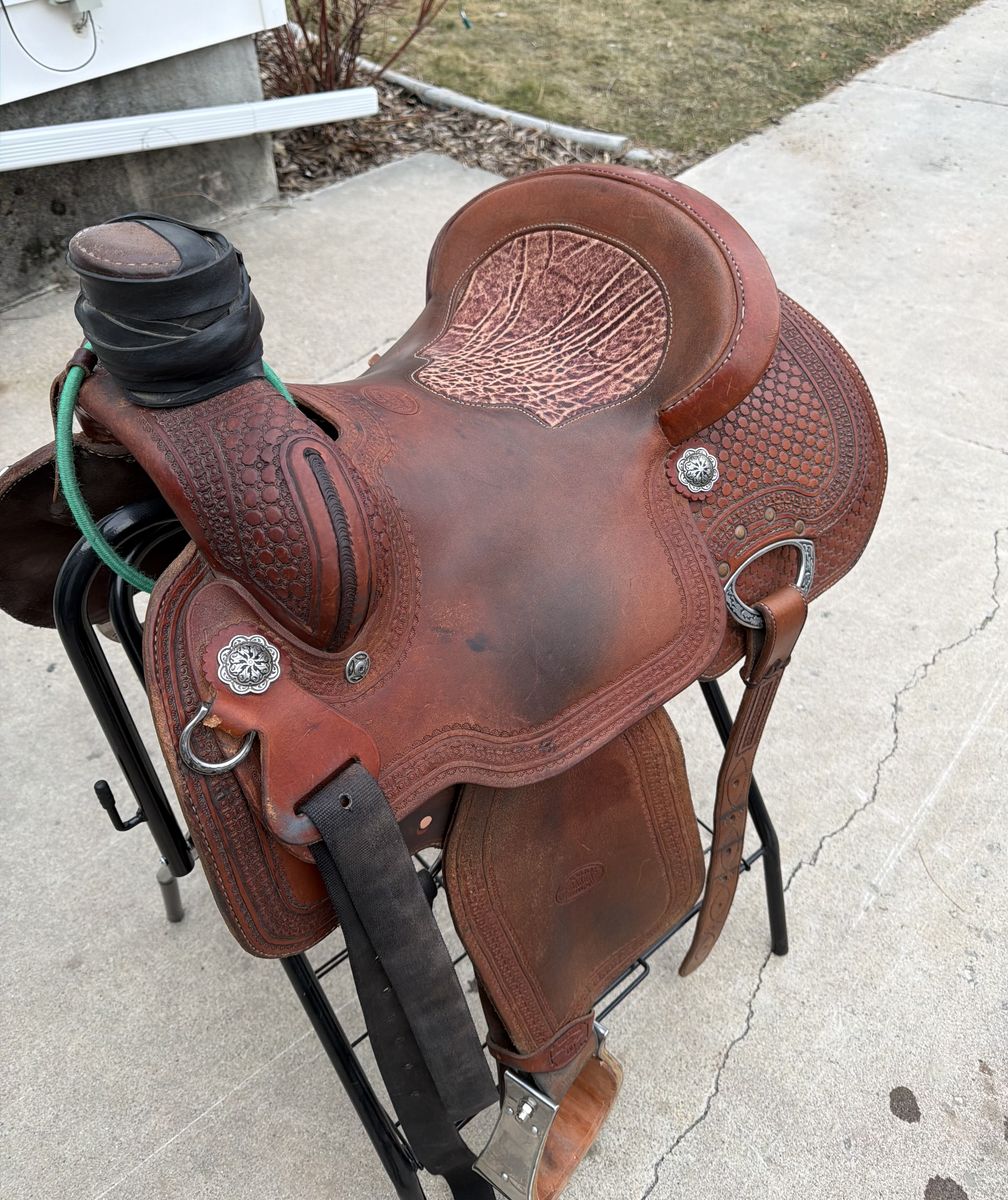 15 inch Cal Cook Custom Rope Saddle