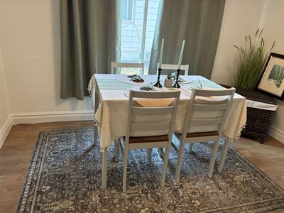 5-Piece Wooden Dining Table Set with 4 Matching Chairs