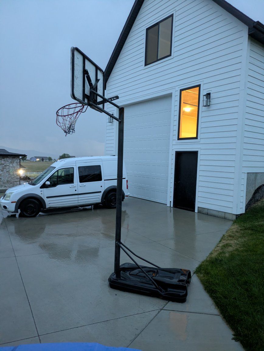 Portable Basketball Hoop System - Adjustable Height with Base