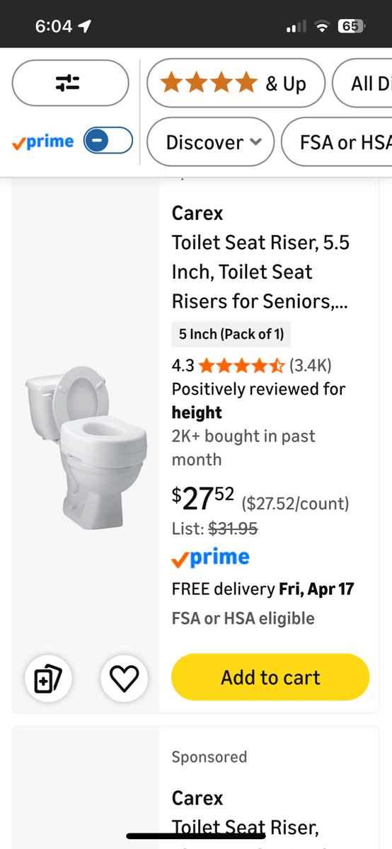 New toilet seat riser