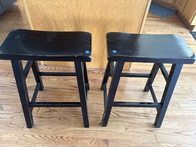 2 Black 24” bar stools