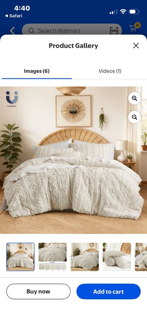 NEW Queen Bedsure Being Embroided Comforter Set