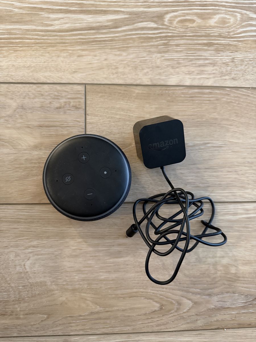 Amazon Echo Dot (3rd Gen) Smart Speaker with Alexa - Black, includes Power Adapter
