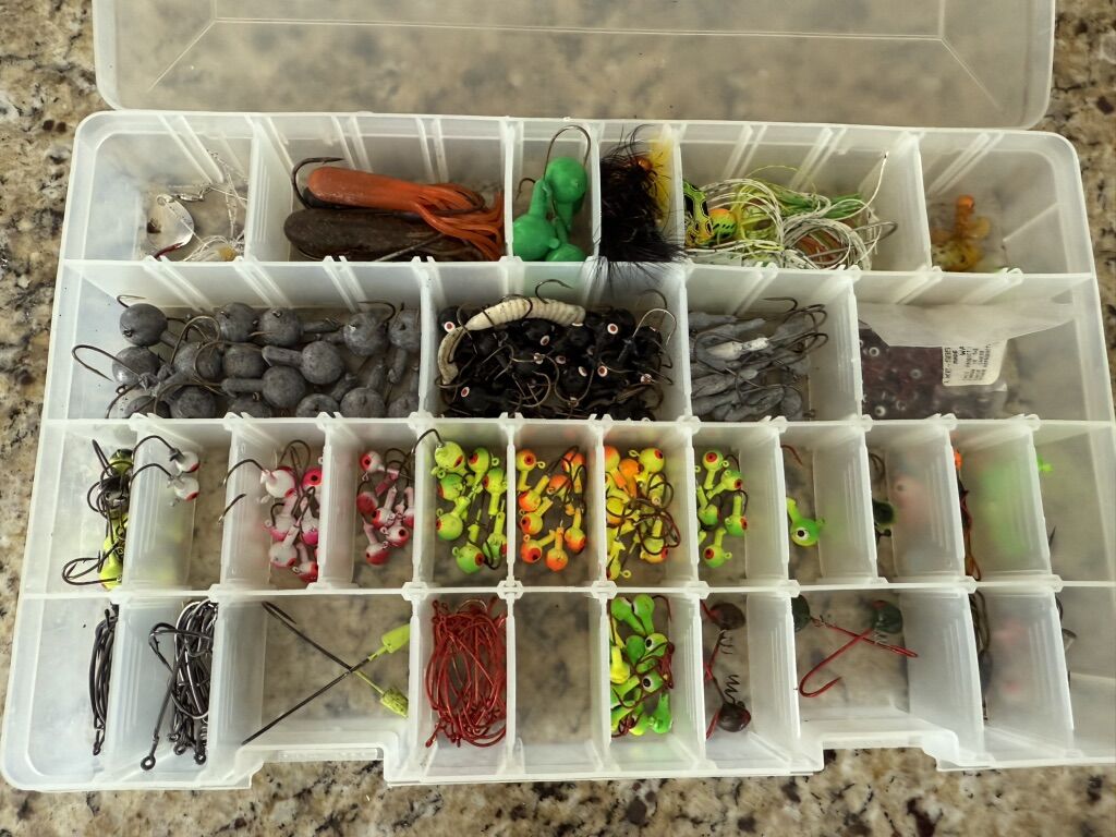 Box Full Of Fishing Jigs