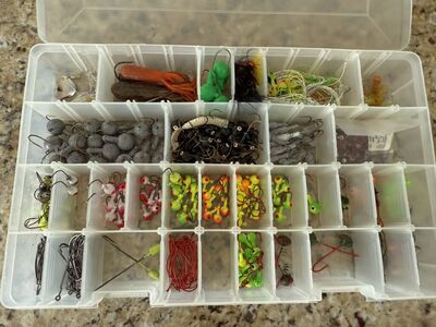Box Full Of Fishing Jigs