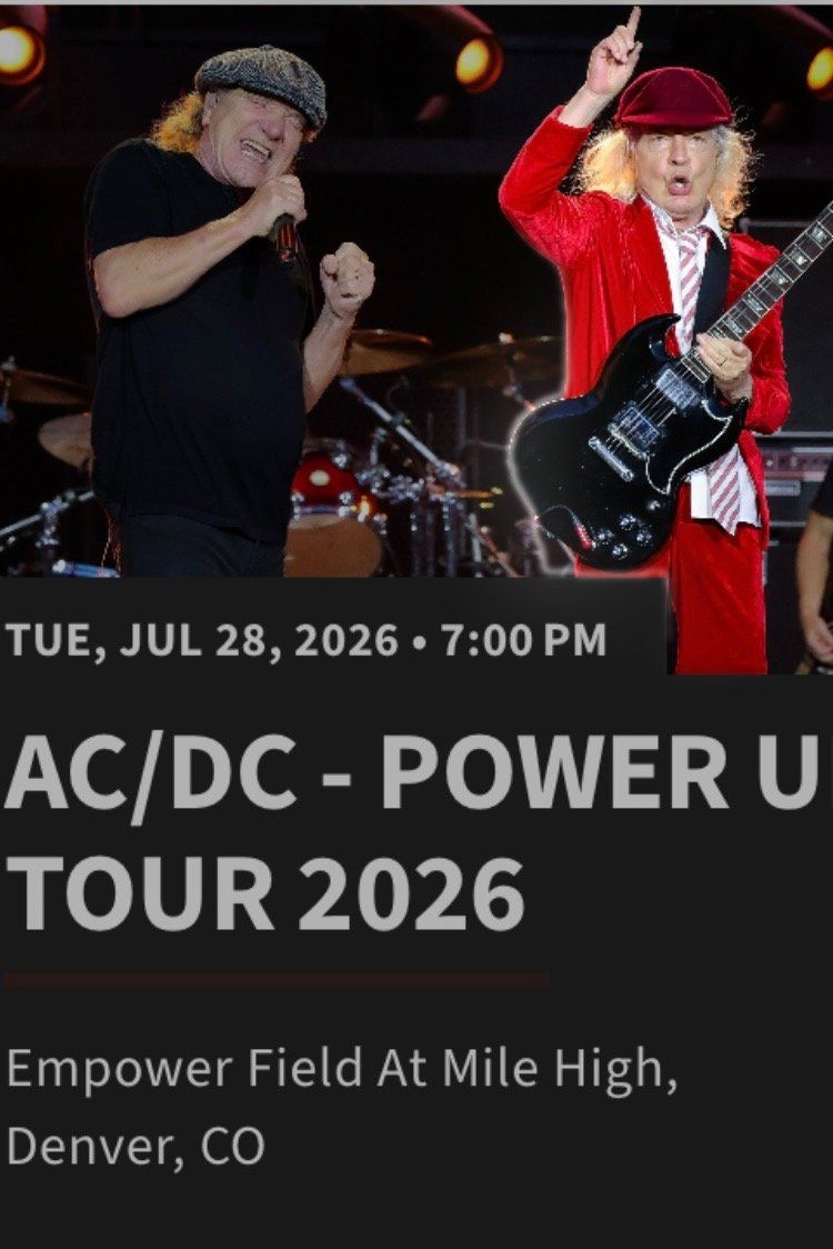2 Tickets to AC/DC at Empower Field at Mile High
