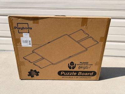Playboda Wooden Puzzle Board with Built-In Drawers for up to 1,500 Pieces