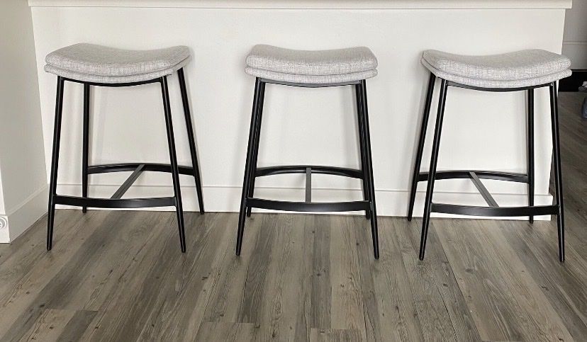 Bar Stool Set (Gray & Black)