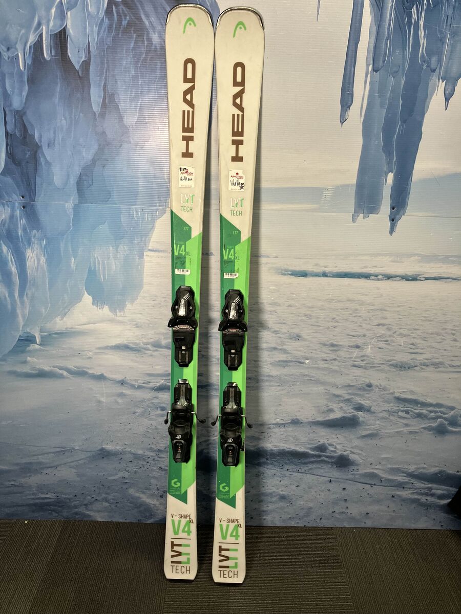 Heavily Used Head V-Shape V4 XL 177 CM w/ Tyrolia PR 10 Bindings