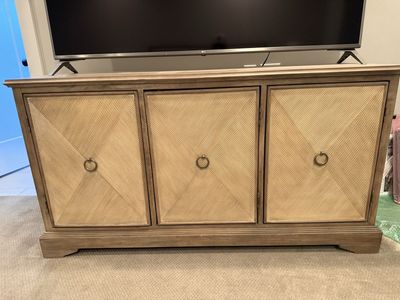 High End Gabby Designer Cane Credenza / Sideboard