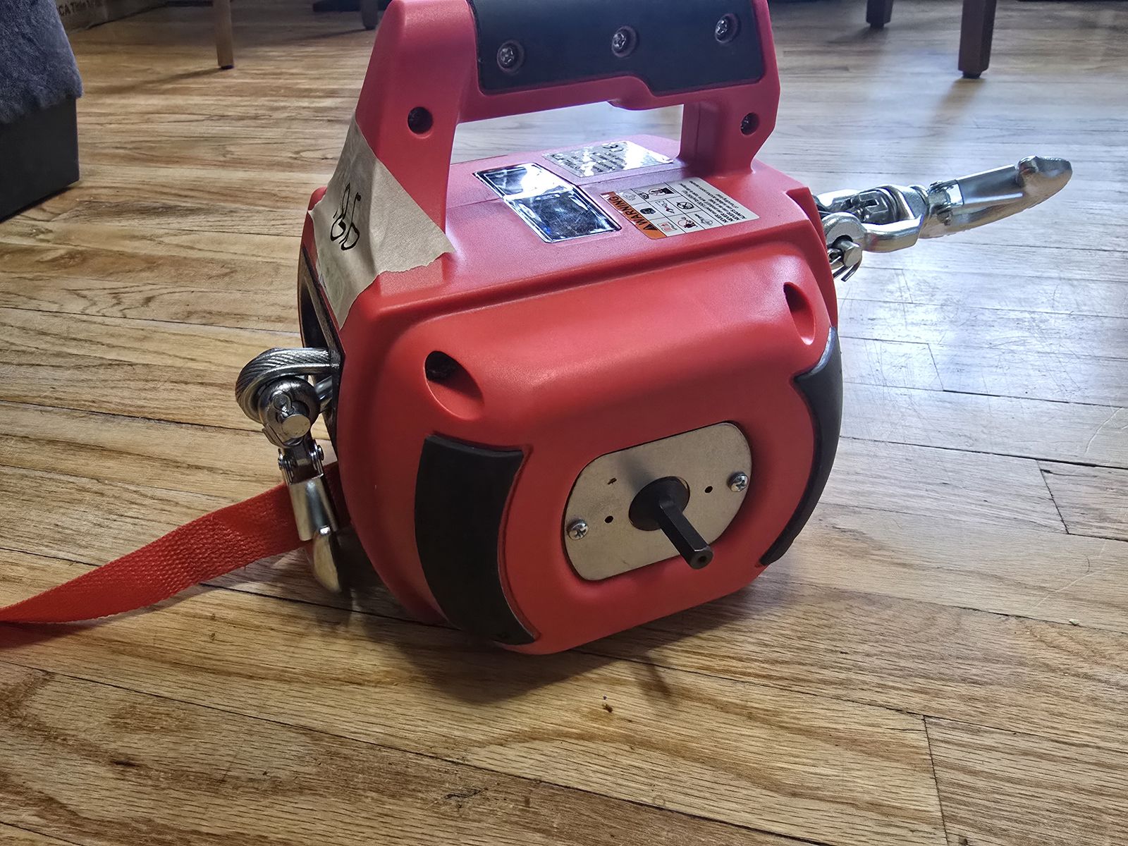 FITHOIST Portable Drill-Powered Winch - 1500 lb Max Pulling Capacity