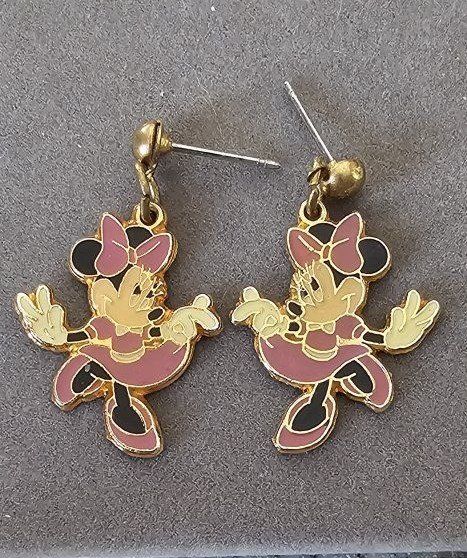 Vintage Mini Mouse Earrings with old Disney Hallmark.