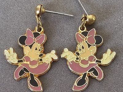 Vintage Mini Mouse Earrings with old Disney Hallmark.