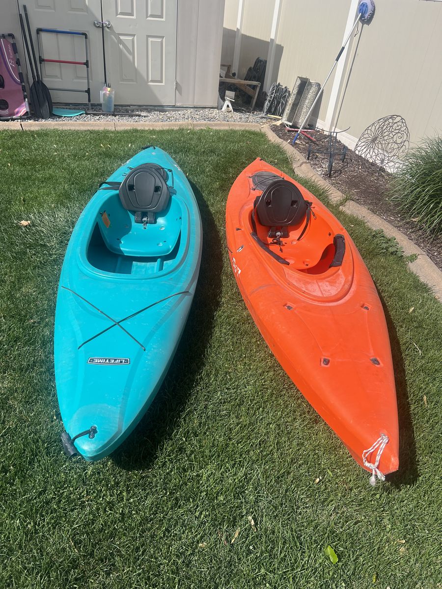 Orange Kayaks $30 / Turquoise $100