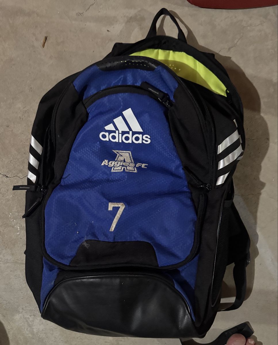 adidas Aggies FC Soccer Backpack - Blue & Black Sports Bag #7
