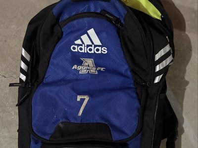 adidas Aggies FC Soccer Backpack - Blue & Black Sports Bag #7
