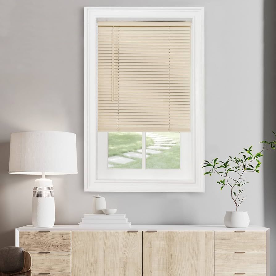GII Morningstar Cordless 1" Vinyl Mini Blind, Alabaster, Child Safe Solution-Section A