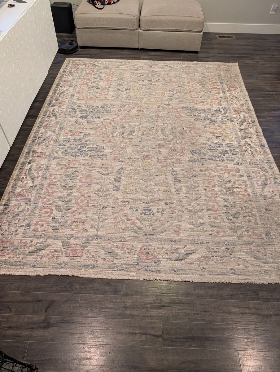 Rifle Paper Co. living room rug.  7'10" by 10'.  Original price was $1,200