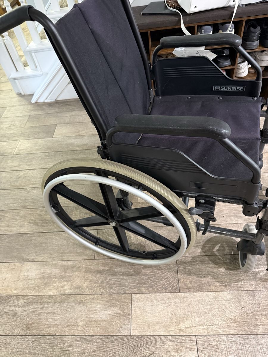 Sunrise Medical Black Wheelchair with Footrests Used Good Condition