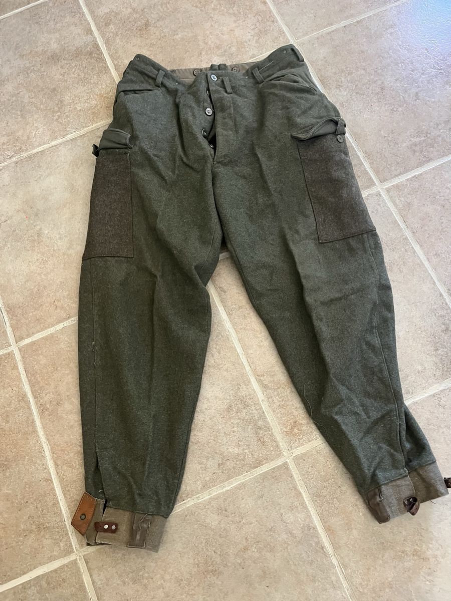 WW2 made in Sweden 100% wool fatigue trousers NEW! 37” waist 31” inseam