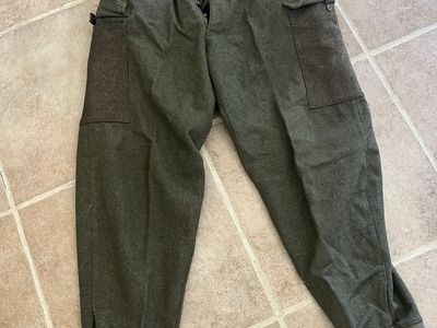 WW2 made in Sweden 100% wool fatigue trousers NEW! 37” waist 31” inseam